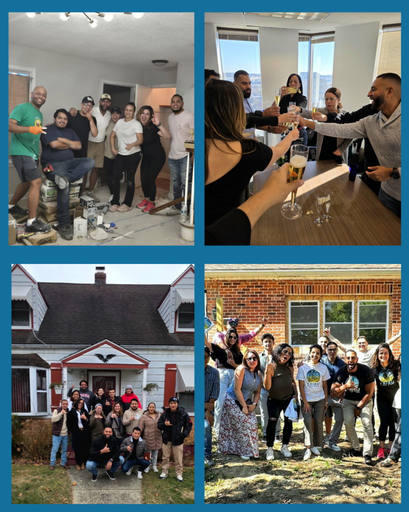 Miembros de Tribu Pura Vida celebrando en sus proyectos de Fix & Flip